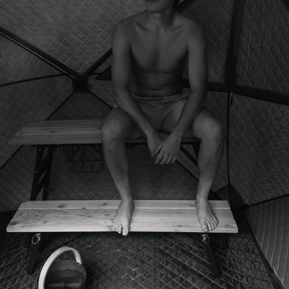 Portable Sauna Bench - 2 Piece Set